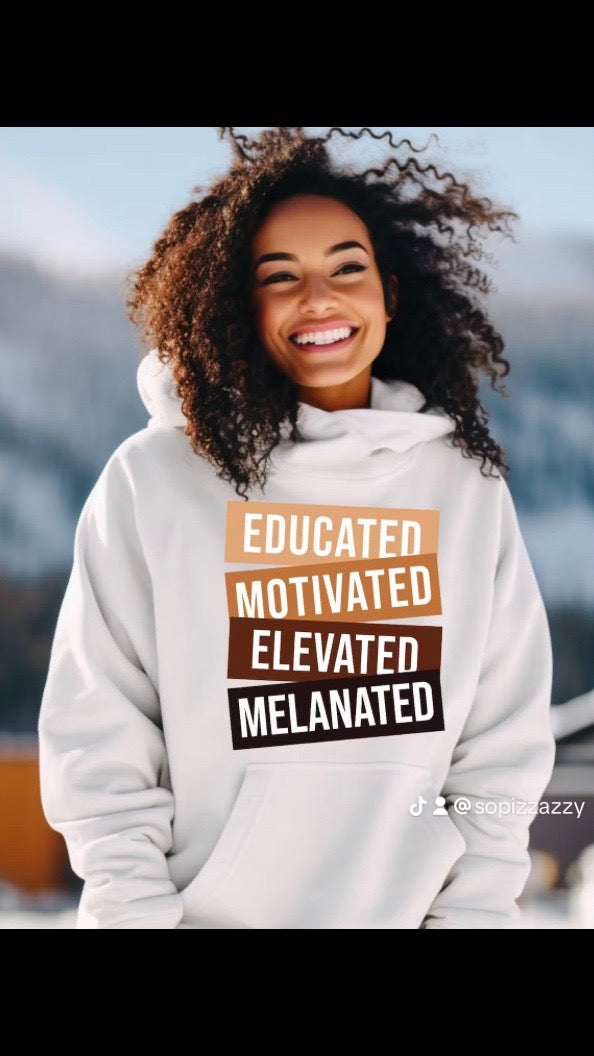 Educated Motivated Elevated Melanated DTF Transfer