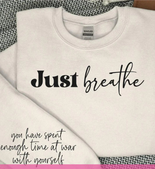 Just Breathe Screen Print Transfer