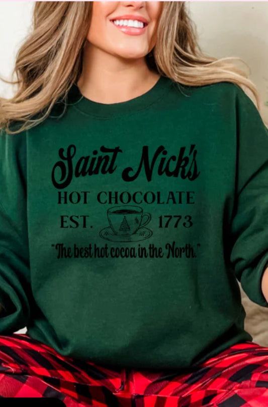 Saint Nick’s Hot Chocolate Screen Print Transfer