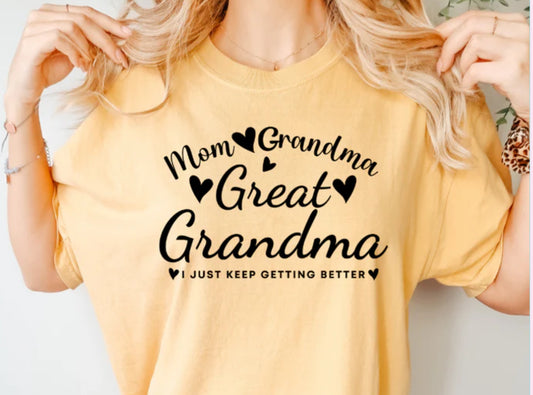 Mom Grandma Great-Grandma Screen Print Transfer